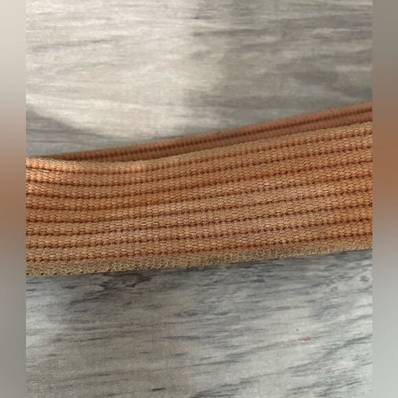 Fossil Keyper Tan Pink Orange Floral PVC Coated Textile CrossbodyPurse W/Key Tag - Picture 12 of 12